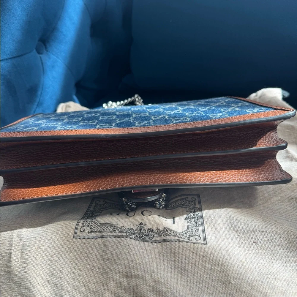 Gucci Denim and Brown Dionysus Bag - Picture 6 of 12